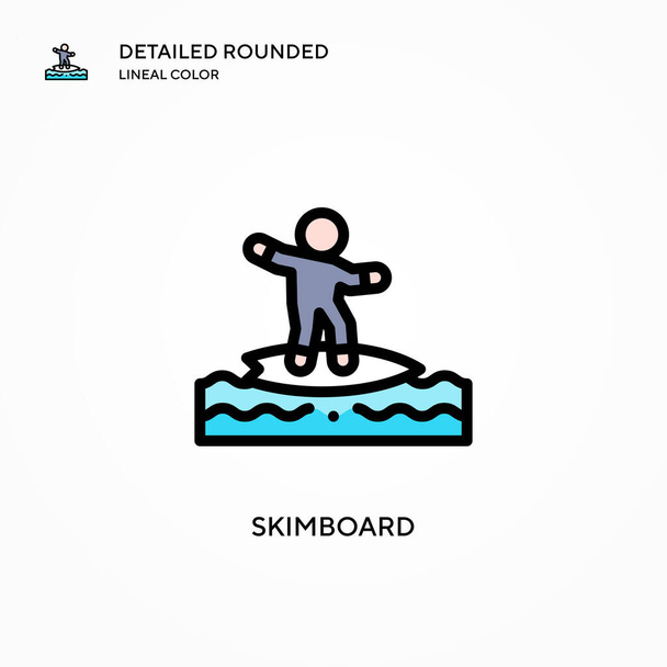 Skimboard vector icon. Modern vector illustration concepts. Easy to edit and customize. - Vector, Image