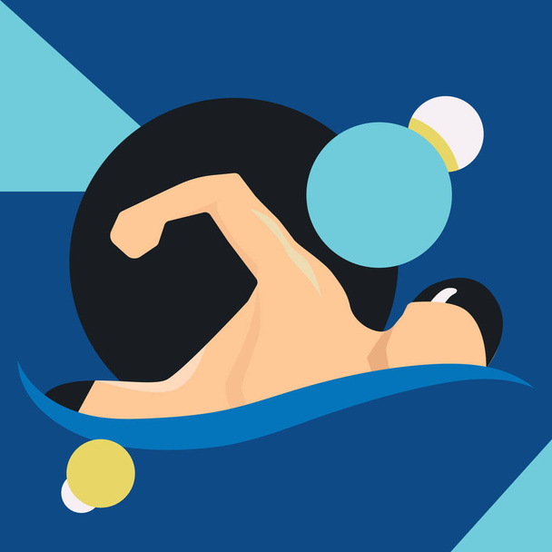 Illustration vectorielle athlète nageur. - Vecteur, image
