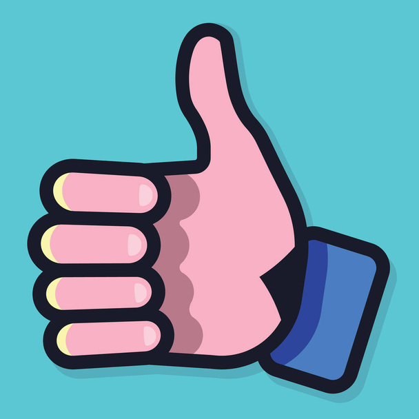 Hand holding a thumb up. - Vector, Image