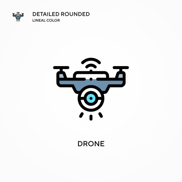 Icona del vettore dei droni. Concetti moderni di illustrazione vettoriale. Facile da modificare e personalizzare. - Vettoriali, immagini