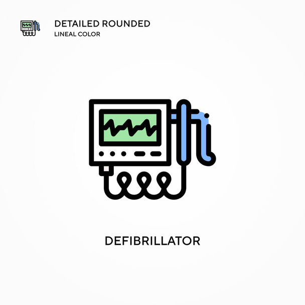 Defibrillator vector icon. Modern vector illustration concepts. Easy to edit and customize. - Vector, Image