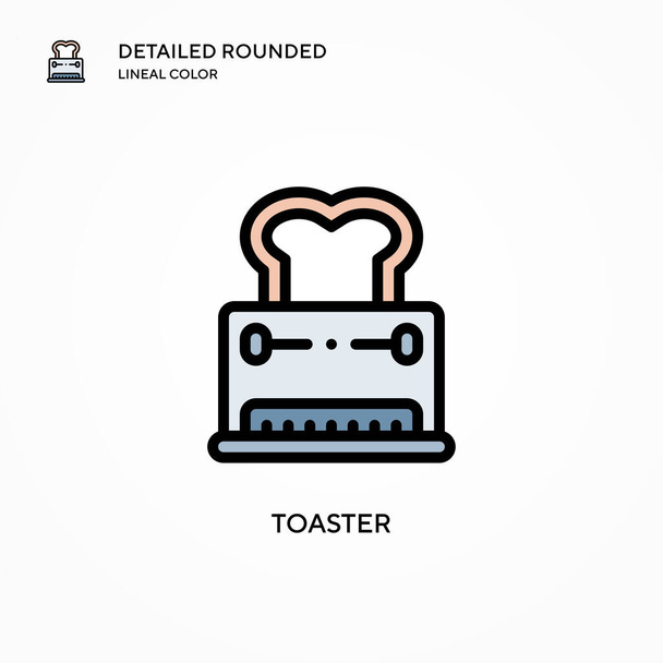 Toaster vector icon. Modern vector illustration concepts. Easy to edit and customize. - Vector, Image