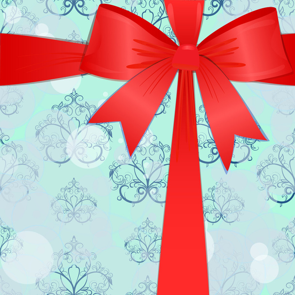 Christmas background with a red bow. eps10 - Vector, afbeelding