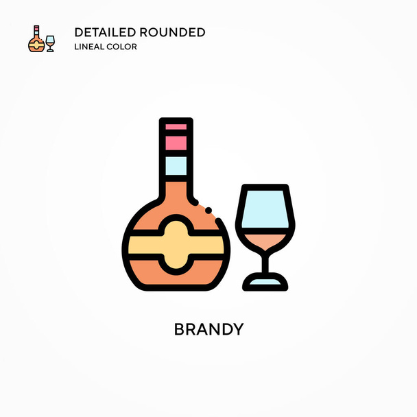 Brandy vector icon. Modern vector illustration concepts. Easy to edit and customize. - Vector, Image