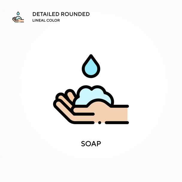 Soap vector icon. Modern vector illustration concepts. Easy to edit and customize. - Vector, Image