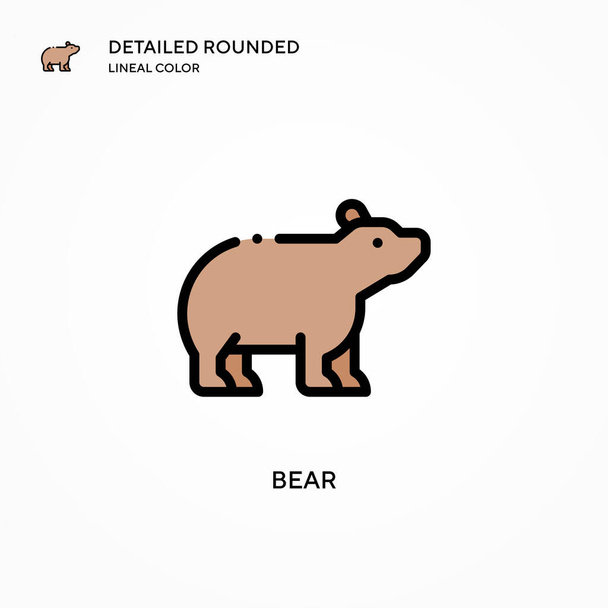 Bear vector icon. Modern vector illustration concepts. Easy to edit and customize. - Vector, Image