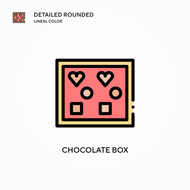 Chocolate box vector icon. Modern vector illustration concepts. Easy to edit and customize. - Vector, Image