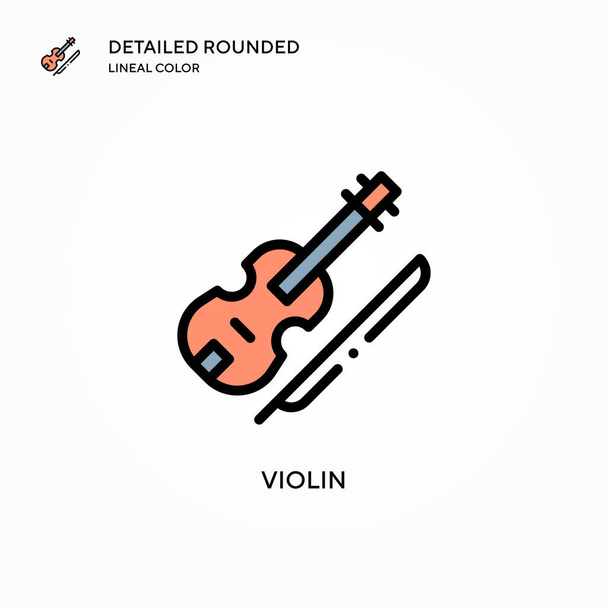 Violin vector icon. Modern vector illustration concepts. Easy to edit and customize. - Vector, Image