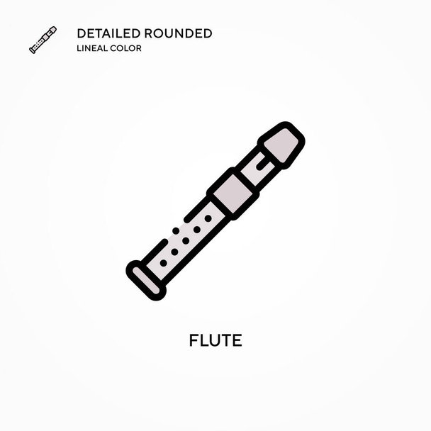 Flute vector icon. Modern vector illustration concepts. Easy to edit and customize. - Vector, Image