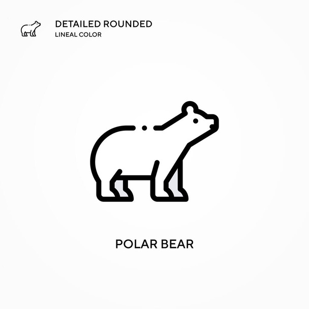 Polar bear vector icon. Modern vector illustration concepts. Easy to edit and customize. - Vector, Image