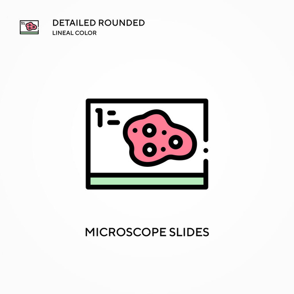 Microscope slides vector icon. Modern vector illustration concepts. Easy to edit and customize. - Vector, Image