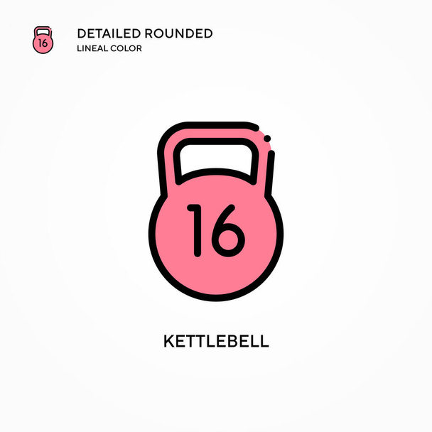 Kettlebell vector icon. Modern vector illustration concepts. Easy to edit and customize. - Vector, Image