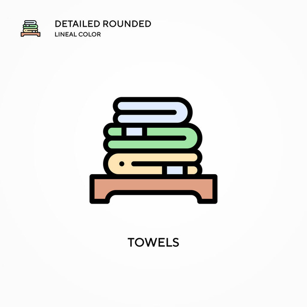 Towels vector icon. Modern vector illustration concepts. Easy to edit and customize. - Vector, Image