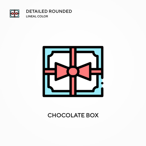 Chocolate box vector icon. Modern vector illustration concepts. Easy to edit and customize. - Vector, Image