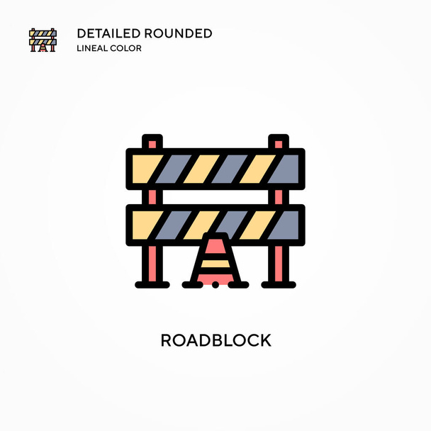 Roadblock vector icon. Modern vector illustration concepts. Easy to edit and customize. - Vector, Image