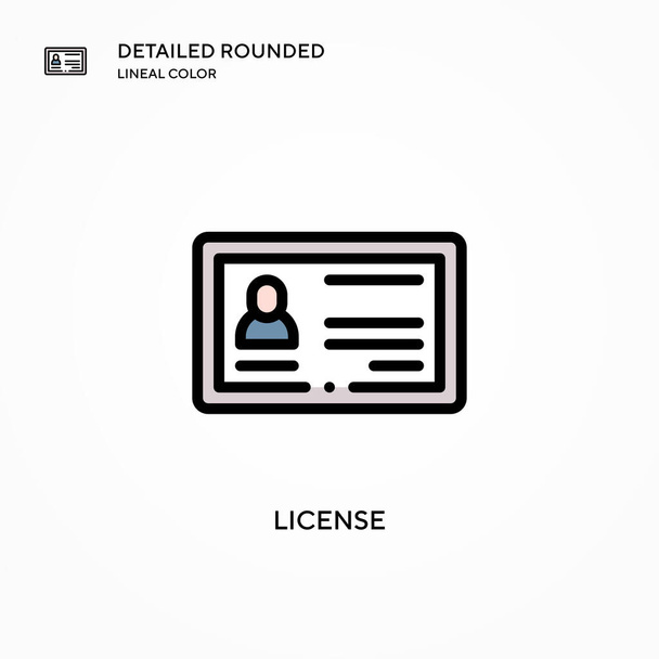 License vector icon. Modern vector illustration concepts. Easy to edit and customize. - Vector, Image