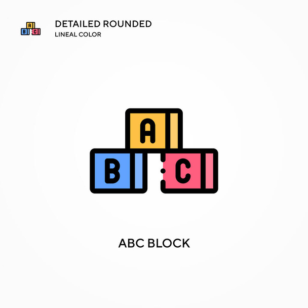 Abc block vector icon. Modern vector illustration concepts. Easy to edit and customize. - Vector, Image