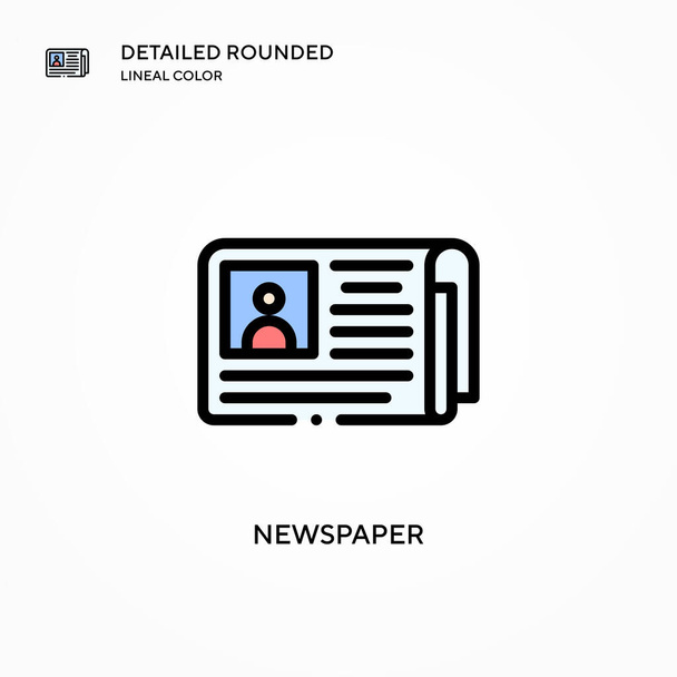 Newspaper vector icon. Modern vector illustration concepts. Easy to edit and customize. - Vector, Image