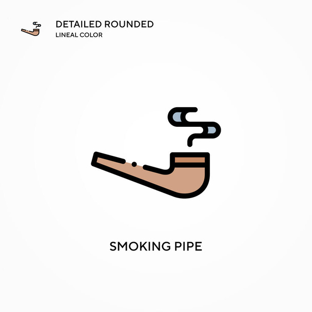 Smoking pipe vector icon. Modern vector illustration concepts. Easy to edit and customize. - Vector, Image