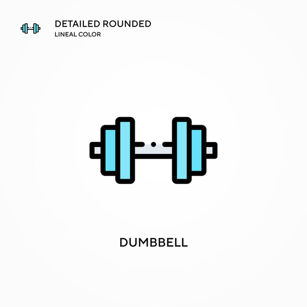 Dumbbell vector icon. Modern vector illustration concepts. Easy to edit and customize. - Vector, Image