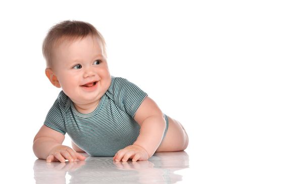 portrait of happy crawling baby boy - Foto, imagen