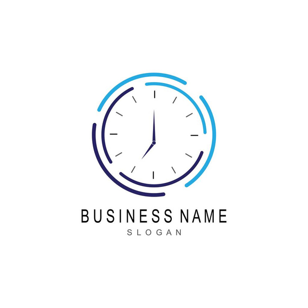 business klok logo template vector pictogram - Vector, afbeelding