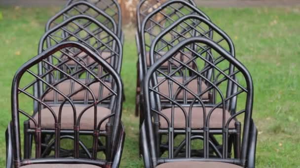 Beautiful chairs at the wedding ceremony. - Footage, Video