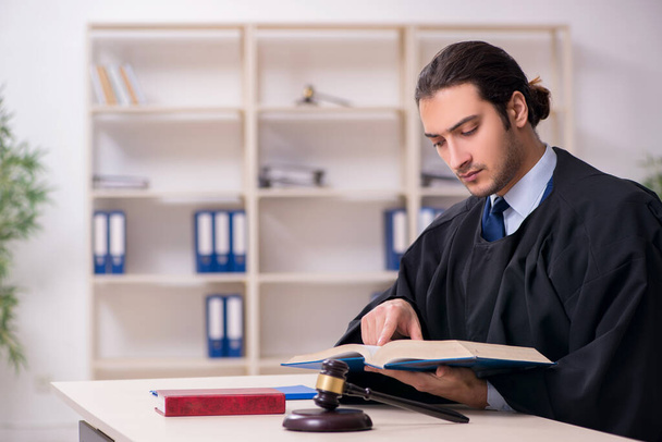 Young male judge working in courthouse - Photo, Image