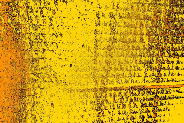 Crimson geel en zwart gekleurde grungy muur, getextureerde achtergrond - Foto, afbeelding