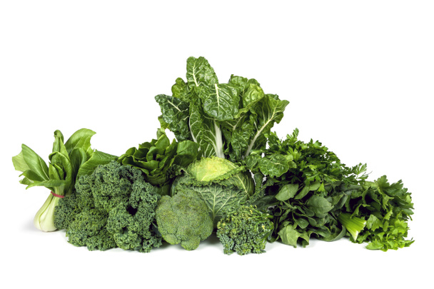 πράσινα φυλλώδη λαχανικά, απομονωμένη - Φωτογραφία, εικόνα