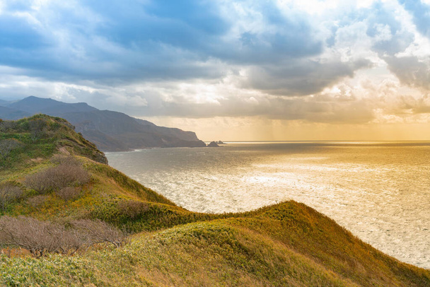 Cape Kamui panorama, Hokkaido Japonsko přírodní krajina pozadí - Fotografie, Obrázek