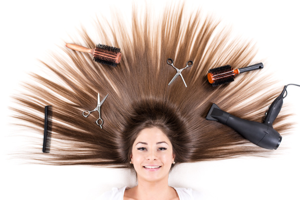 брюнетка з довгим волоссям
 - Фото, зображення