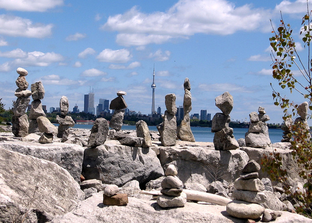 Toronto Lake stone statues 2008 - Photo, Image