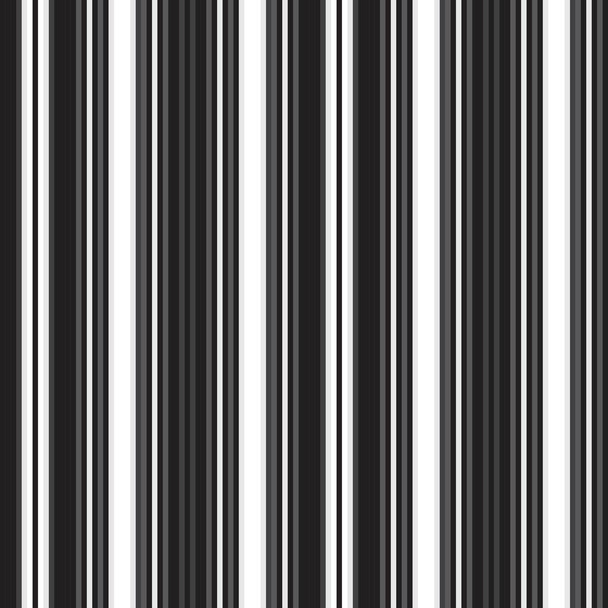 Fondo de patrón inconsútil rayado vertical blanco y negro adecuado para textiles de moda, gráficos - Vector, Imagen