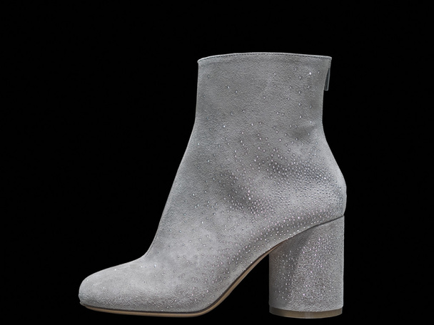 Light Gray Suede Studded Women's Boot - Fotografie, Obrázek