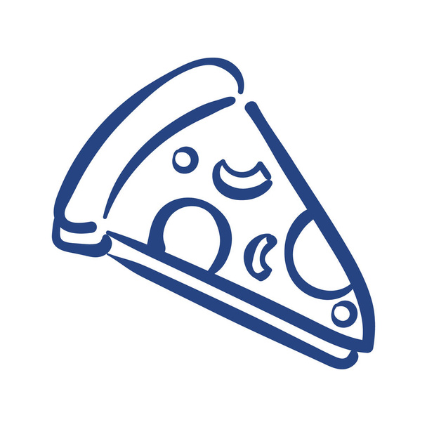 Pizza porsiyonsuz biçim simgesi - Vektör, Görsel