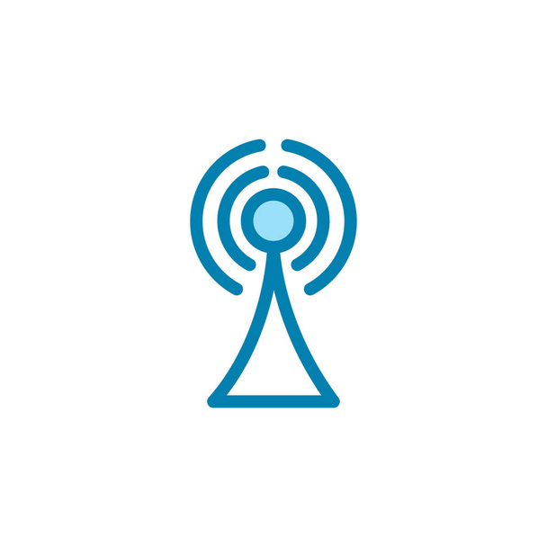 Illustration Vector graphic of tower icon. Fit for communication, wireless, signal, transmitter, network etc. - Vector, Image