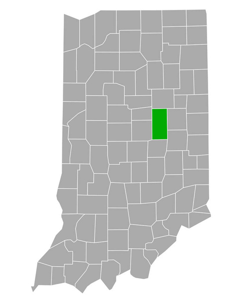 インディアナ州のマディソン地図 - ベクター画像