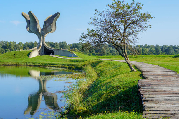 Jasenovac, Croatia - September 5, 2020. Area of museum and monument of holocaust - Valokuva, kuva