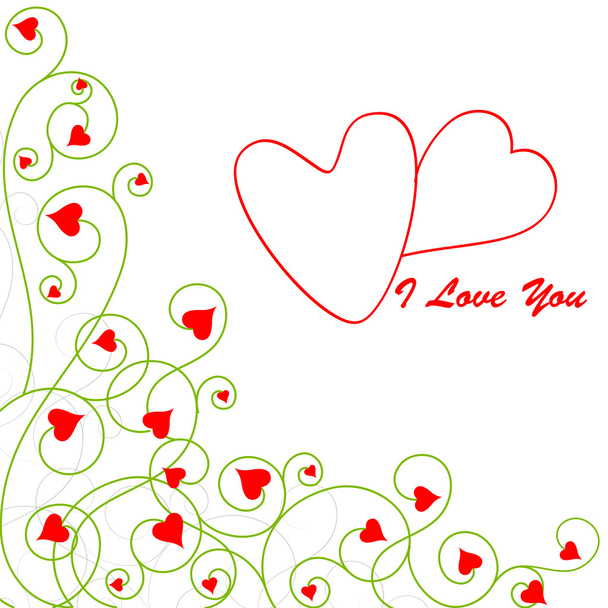 Ik hou van je Valentijn achtergrond - Vector, afbeelding