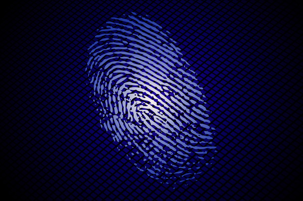 Fingerprint on abstract background - Photo, Image