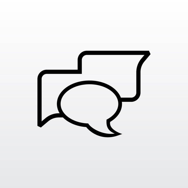Icono de comunicación en línea diseño vector ilustración. Diseño de vector de símbolo de chat digital. - Vector, imagen