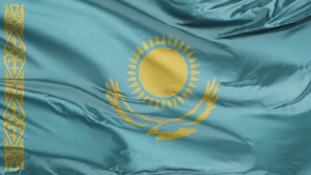 Bandera de Kazajstán Realista 3D - Metraje, vídeo