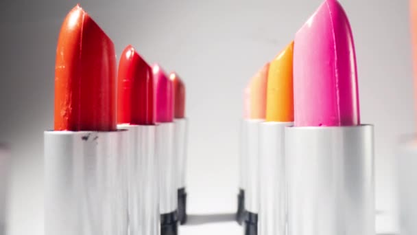 Close up video van lipsticks in studio - Video
