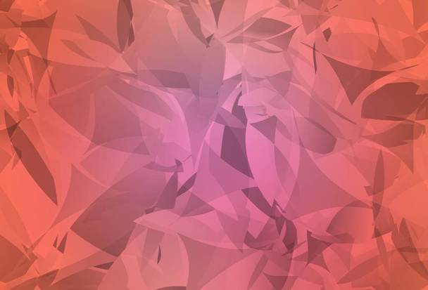 Světle růžové vektorové pozadí s mnohoúhelníkovými tvary. Barevné chaotické formy s gradientem v moderním stylu. Pozadí pro mobilní telefon. - Vektor, obrázek