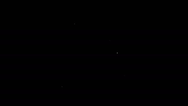 Εικόνα πιστοποιητικού θανάτου λευκής γραμμής που απομονώνεται σε μαύρο φόντο. 4K Γραφική κίνηση κίνησης βίντεο - Πλάνα, βίντεο