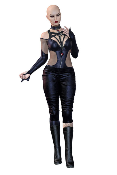 Urban Fantasy Vampire Woman, Illustrazione 3D, Rendering 3D - Foto, immagini