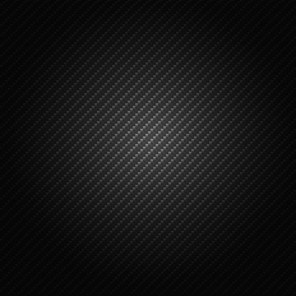 Textura panorámica de la fibra de carbono negra y gris-ilustración - Vector, imagen