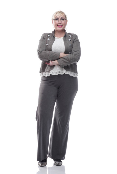 confident business woman in casual clothes. isolated on a white - Foto, Imagen
