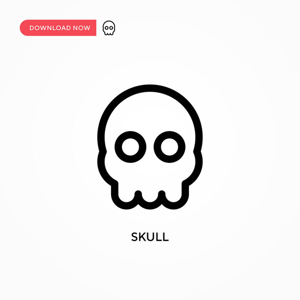 Skull vector icon. Modern, simple flat vector illustration for web site or mobile app - Вектор,изображение